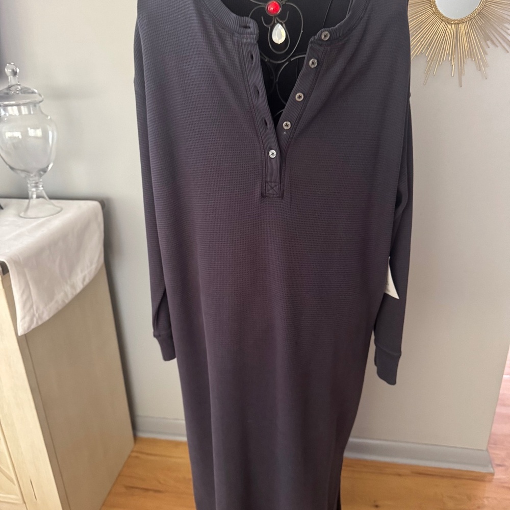Long sleeve thermal maxi dress